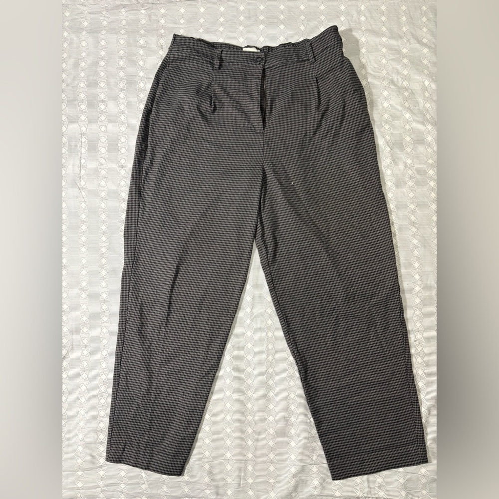 Treasure & Bond Grey Houndstooth Trousers L